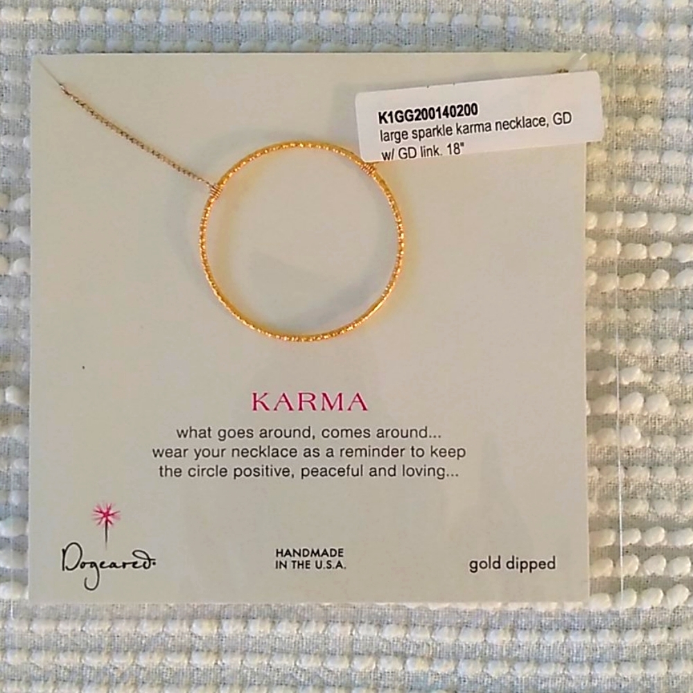 Dogeared Gold-dipped Karma Necklace